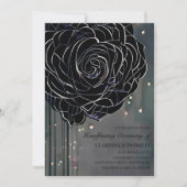 ブラックバラゴシックMoodyエレガント Handfasting 招待状 (正面)