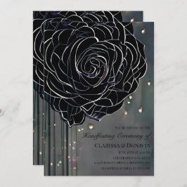 ブラックバラゴシックMoodyエレガント Handfasting 招待状