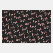 ブラックバラゴールドフォイルドリームラヴ信じィー ラッピングペーパーシート (正面3)