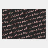 ブラックバラゴールドフォイルドリームラヴ信じィー ラッピングペーパーシート (正面2)