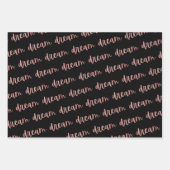 ブラックバラゴールドフォイルドリームラヴ信じィー ラッピングペーパーシート (正面)