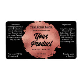 ブラックバラゴールドフォイルバンド&体製品ラベル ラベル