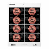 ブラックバラゴールドフォイルバンド&体製品ラベル ラベル (フルシート)