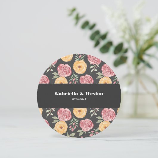 ブラックバラシックRSVPカード (スタンド正面)