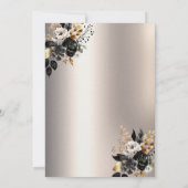 ブラックバラストリングライトアイボリー退職パーティー 招待状 (裏面)