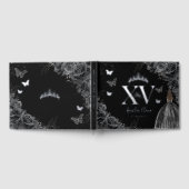 ブラックバラズフローラ蝶シルバーキンセアニラ ゲストブック (全面)