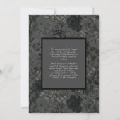 ブラックバラダークグレー卒業発表 招待状 (裏面)