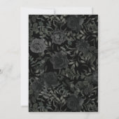 ブラックバラダークゴシック卒業パーティレッド 招待状 (裏面)