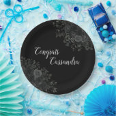 ブラックバラダークゴシック卒業パーティー ペーパープレート (パーティー)