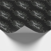 ブラックバラダークゴシック卒業パーティー ラッピングペーパー (角)