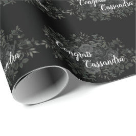 ブラックバラダークゴシック卒業パーティー ラッピングペーパー