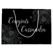 ブラックバラダークゴシック卒業パーティー ラージペーパーバッグ (裏面)