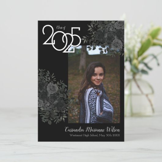 ブラックバラダークゴシック卒業発表 招待状 (スタンド正面)