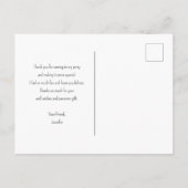 ブラックバラダークゴシック花写真ありがとう ポストカード (裏面)