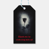 ブラックバラダークブライダルシャワーギフトラベル ギフトタグ (裏面)