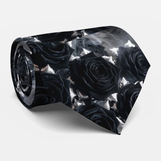 ブラックバラネクタイ ネクタイ (ロール)