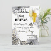 ブラックバラバブル&ブリュウズカップルシャワー 招待状 (スタンド正面)