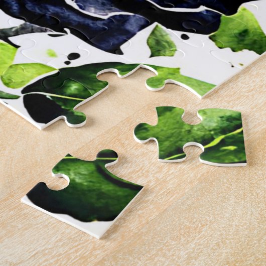 ブラックバラフラワーズゴシックアートウォーター絵画カラー ジグソーパズル (側面)