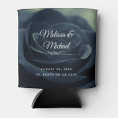 ブラックバラフラワーダークゴシック結婚ビブ 缶クーラー (正面)