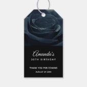 ブラックバラフラワーダークゴシック誕生日有難 ギフトタグ (正面)