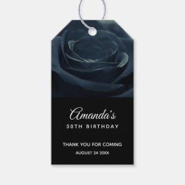 ブラックバラフラワーダークゴシック誕生日有難 ギフトタグ