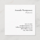 ブラックバラフラワーダークゴシック スクエア名刺 (裏面)