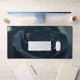 ブラックバラフラワーダークゴシック デスクマット