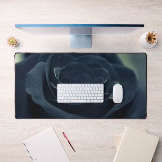 ブラックバラフラワーダークゴシック デスクマット (オフィス1)