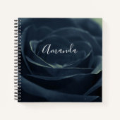 ブラックバラフラワーダークゴシック ノートブック (正面)