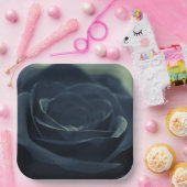 ブラックバラフラワーダークゴシック ペーパープレート (パーティー)