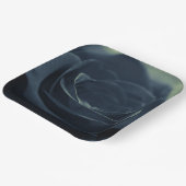 ブラックバラフラワーダークゴシック ペーパープレート (傾斜あり)