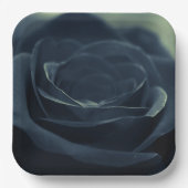 ブラックバラフラワーダークゴシック ペーパープレート (正面)