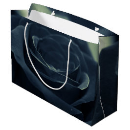 ブラックバラフラワーダークゴシック ラージペーパーバッグ