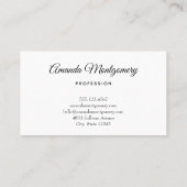 ブラックバラフラワーダークゴシック 名刺 (裏面)