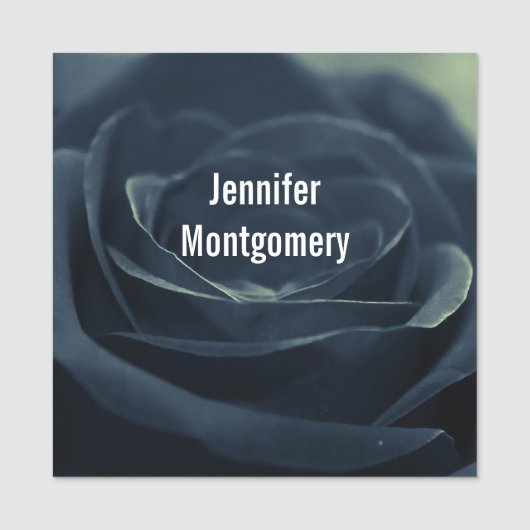 ブラックバラフラワーダークゴシック 名札 (正面)