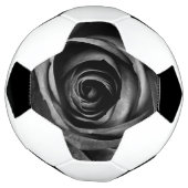 ブラックバラフラワーフローラ装飾ヴィンテージ サッカーボール (回転)