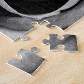 ブラックバラフラワーフローラ装飾ヴィンテージ ジグソーパズル (側面)