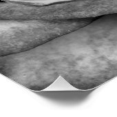 ブラックバラフラワーフローラ装飾ヴィンテージ ポスター (コーナー)