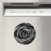 ブラックバラフラワーフローラ装飾ヴィンテージ マグネット (インサイチュ (食洗機))