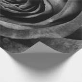 ブラックバラフラワーフローラ装飾ヴィンテージ ラッピングペーパー (角)