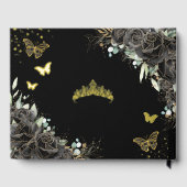 ブラックバラフラワー蝶金ゴールドキンセアニラ ゲストブック (裏面)