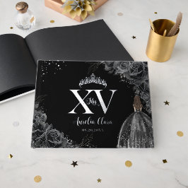 ブラックバラフローラガールドレスシルバーキンセアニラ ゲストブック