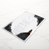 ブラックバラフローラキンセアニラクインズ15 XVシルバー 箔招待状 (回転した状態)