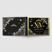 ブラックバラフローラキンセアニラクリン15 XV金ゴールド ゲストブック (全面)