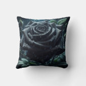 ブラックバラフローラ クッション (裏面)