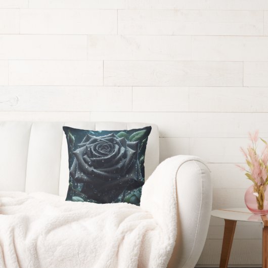 ブラックバラフローラ クッション (ソファ)