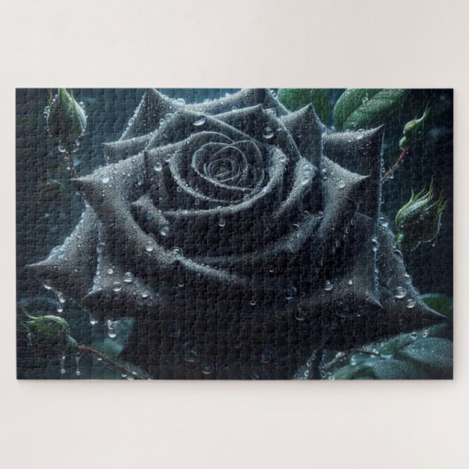 ブラックバラフローラ ジグソーパズル (横)