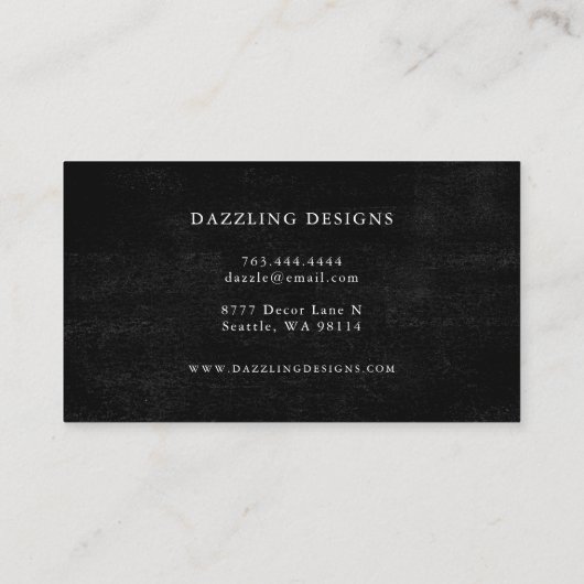 ブラックバラフローラ 名刺 (裏面)