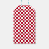 ブラックバラブルゴーニュ&ホワイト市松模様に誕生日 ギフトタグ (裏面)