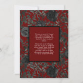 ブラックバラマルーンゴシック卒業発表 招待状 (裏面)